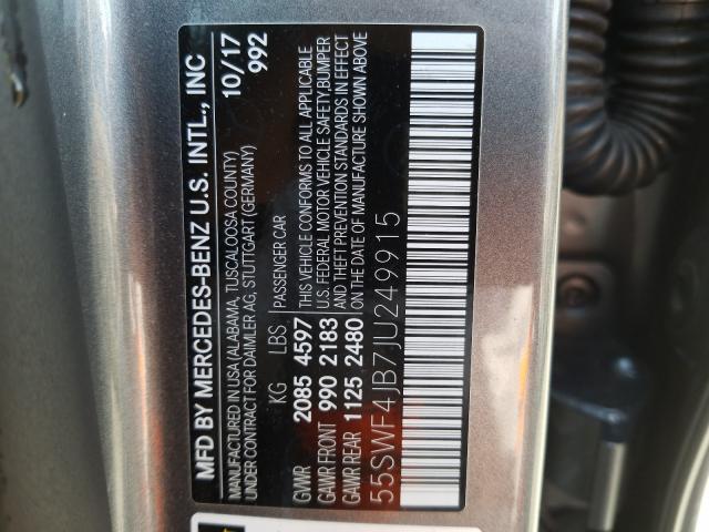 Photo 9 VIN: 55SWF4JB7JU249915 - MERCEDES-BENZ C 300 