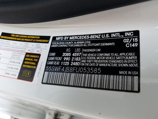 Photo 9 VIN: 55SWF4JB8FU053585 - MERCEDES-BENZ C 300 