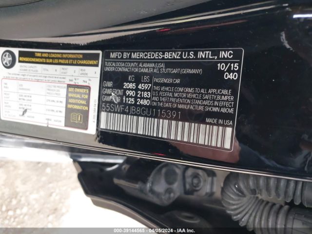 Photo 8 VIN: 55SWF4JB8GU115391 - MERCEDES-BENZ C 300 