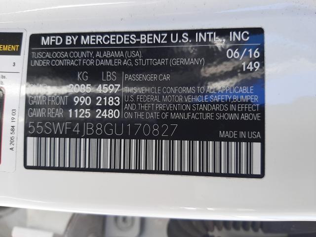 Photo 9 VIN: 55SWF4JB8GU170827 - MERCEDES-BENZ C 300 