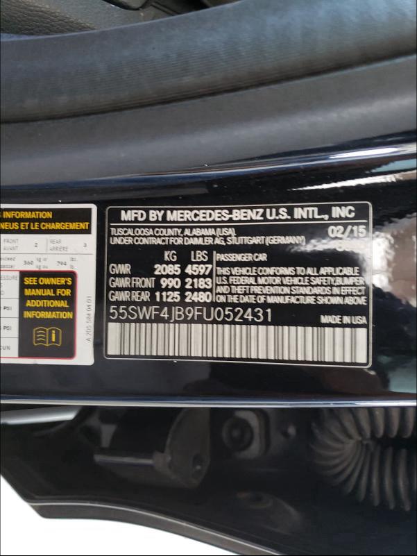 Photo 9 VIN: 55SWF4JB9FU052431 - MERCEDES-BENZ C 300 