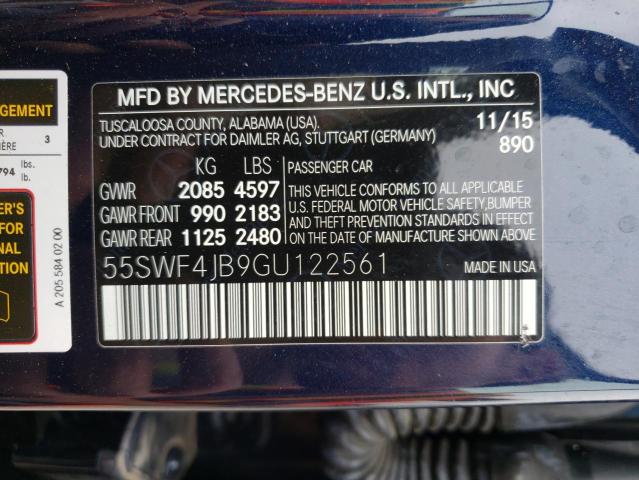 Photo 9 VIN: 55SWF4JB9GU122561 - MERCEDES-BENZ C 300 