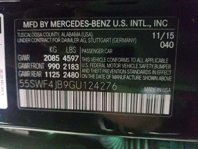 Photo 9 VIN: 55SWF4JB9GU124276 - MERCEDES-BENZ C 300 