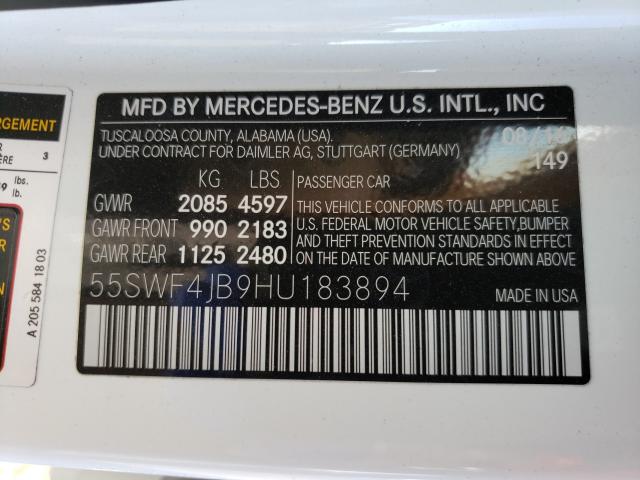 Photo 9 VIN: 55SWF4JB9HU183894 - MERCEDES-BENZ C 300 