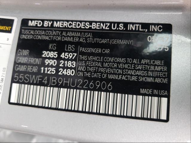 Photo 9 VIN: 55SWF4JB9HU226906 - MERCEDES-BENZ C 300 