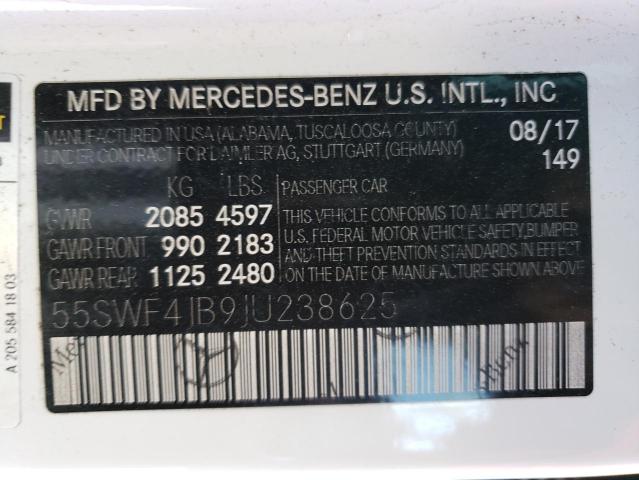 Photo 11 VIN: 55SWF4JB9JU238625 - MERCEDES-BENZ C 300 