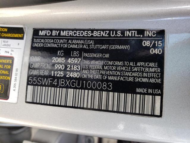 Photo 9 VIN: 55SWF4JBXGU100083 - MERCEDES-BENZ C 300 