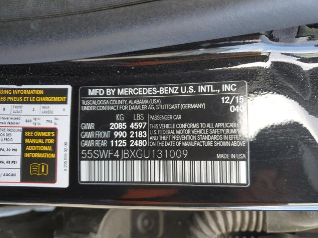 Photo 12 VIN: 55SWF4JBXGU131009 - MERCEDES-BENZ C-CLASS 