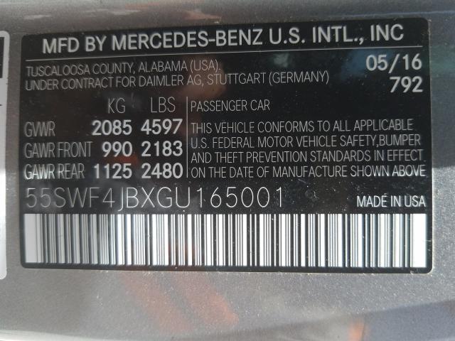 Photo 9 VIN: 55SWF4JBXGU165001 - MERCEDES-BENZ C 300 