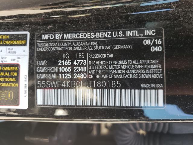 Photo 9 VIN: 55SWF4KB0HU180185 - MERCEDES-BENZ C 300 4MAT 