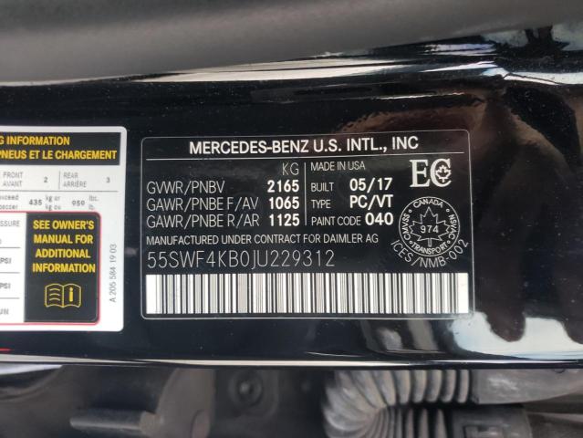 Photo 11 VIN: 55SWF4KB0JU229312 - MERCEDES-BENZ C 300 4MAT 