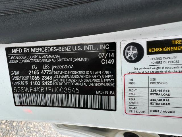 Photo 9 VIN: 55SWF4KB1FU003545 - MERCEDES-BENZ C 300 4MAT 