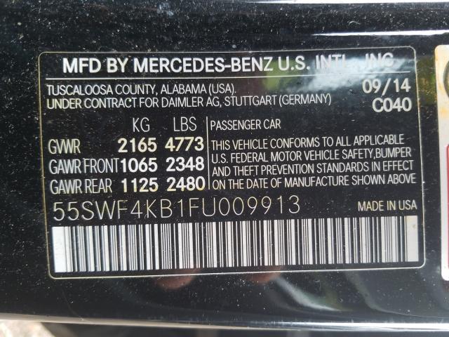 Photo 9 VIN: 55SWF4KB1FU009913 - MERCEDES-BENZ C 300 4MAT 