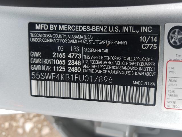 Photo 9 VIN: 55SWF4KB1FU017896 - MERCEDES-BENZ C 300 4MAT 