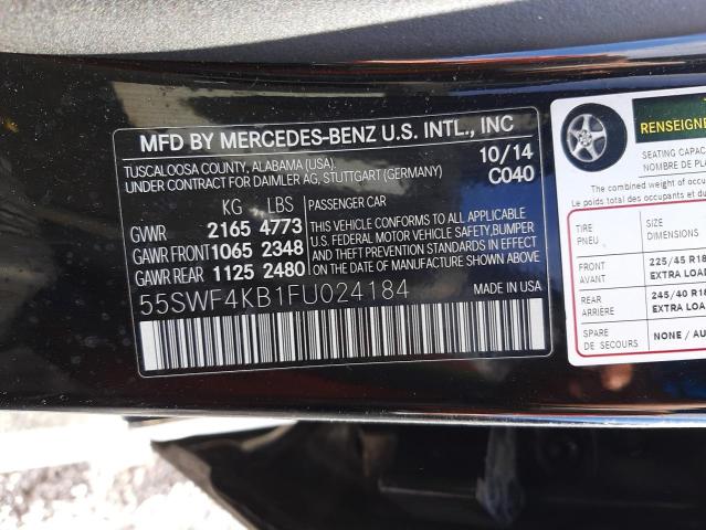 Photo 9 VIN: 55SWF4KB1FU024184 - MERCEDES-BENZ C 300 4MAT 