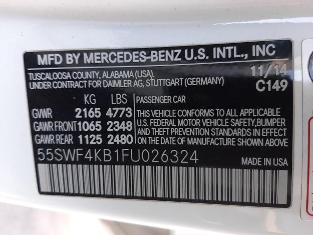 Photo 9 VIN: 55SWF4KB1FU026324 - MERCEDES-BENZ C 300 4MAT 