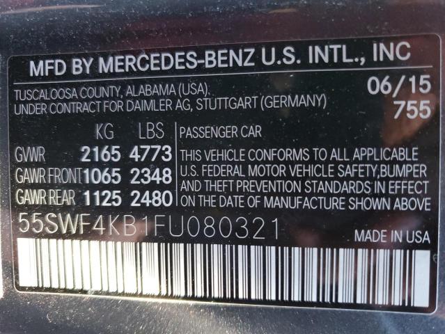 Photo 9 VIN: 55SWF4KB1FU080321 - MERCEDES-BENZ C 300 4MAT 