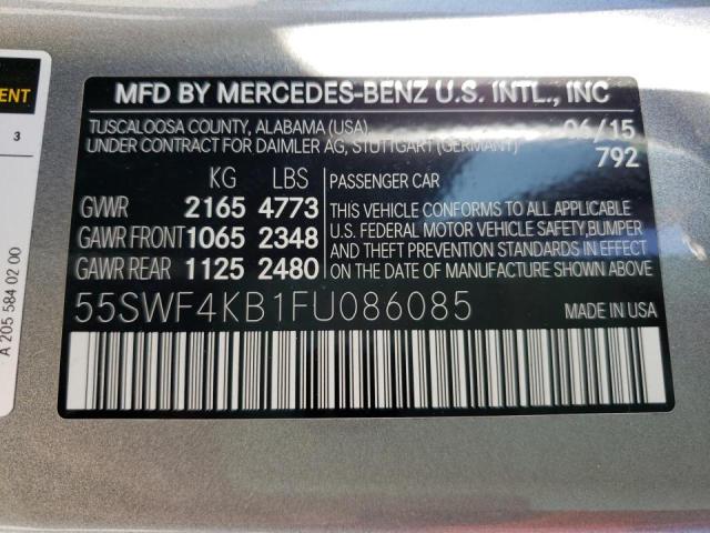 Photo 9 VIN: 55SWF4KB1FU086085 - MERCEDES-BENZ C 300 4MAT 