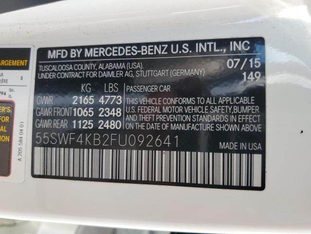 Photo 11 VIN: 55SWF4KB2FU092641 - MERCEDES-BENZ C 300 4MAT 