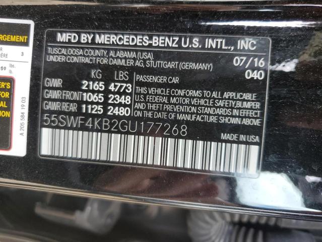 Photo 12 VIN: 55SWF4KB2GU177268 - MERCEDES-BENZ C 300 4MAT 