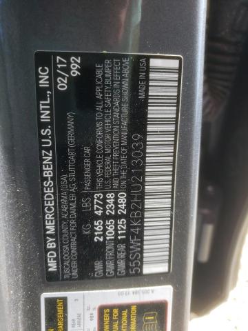 Photo 12 VIN: 55SWF4KB2HU213039 - MERCEDES-BENZ C 300 4MAT 