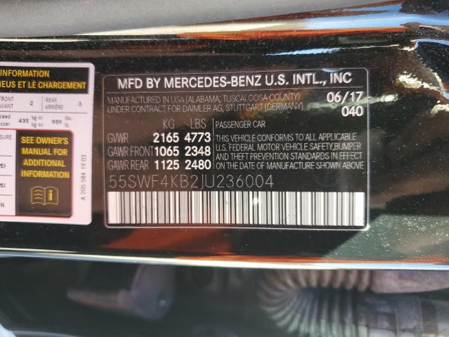 Photo 11 VIN: 55SWF4KB2JU236004 - MERCEDES-BENZ C 300 4MAT 