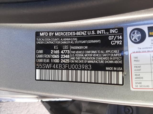 Photo 9 VIN: 55SWF4KB3FU003983 - MERCEDES-BENZ C 300 4MAT 