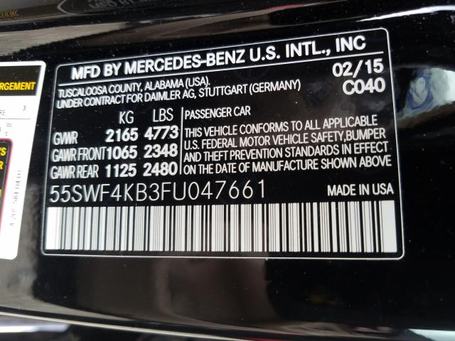 Photo 9 VIN: 55SWF4KB3FU047661 - MERCEDES-BENZ C 300 4MAT 