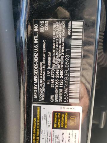 Photo 11 VIN: 55SWF4KB3FU059311 - MERCEDES-BENZ C 300 4MAT 