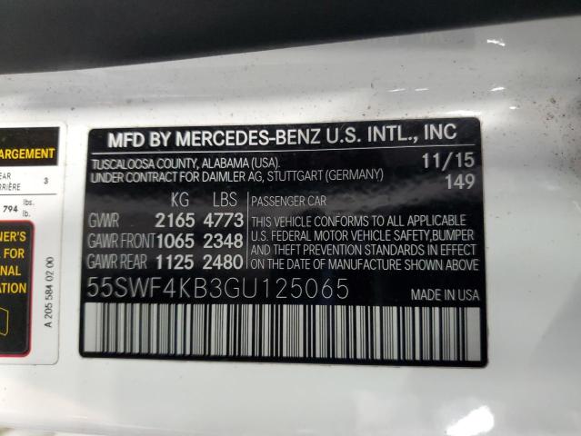 Photo 11 VIN: 55SWF4KB3GU125065 - MERCEDES-BENZ C 300 4MAT 