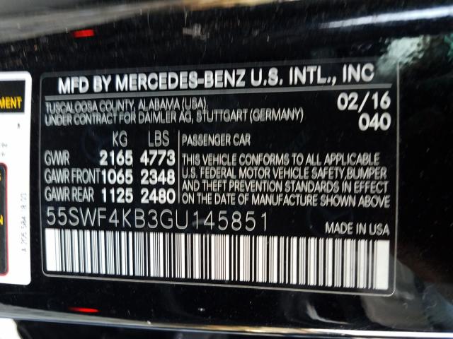 Photo 9 VIN: 55SWF4KB3GU145851 - MERCEDES-BENZ C 300 4MAT 