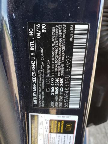 Photo 11 VIN: 55SWF4KB3GU157997 - MERCEDES-BENZ C 300 4MAT 