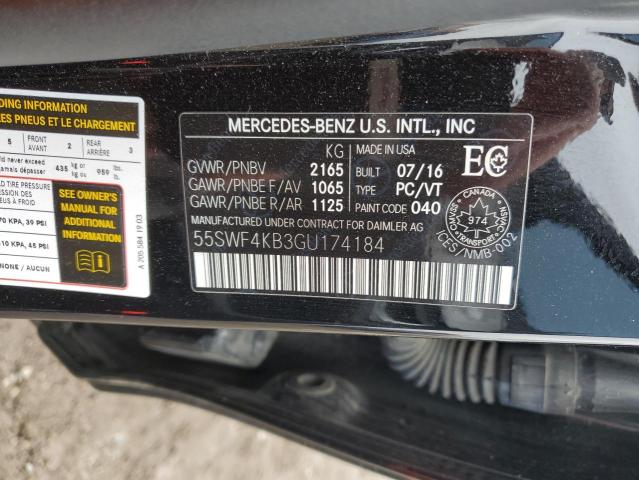 Photo 11 VIN: 55SWF4KB3GU174184 - MERCEDES-BENZ C-CLASS 