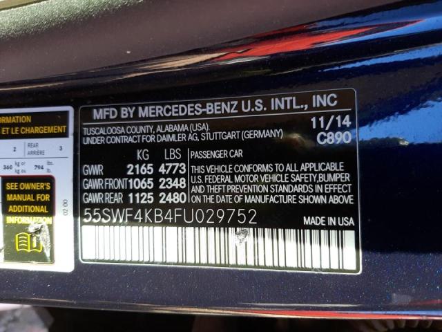 Photo 9 VIN: 55SWF4KB4FU029752 - MERCEDES-BENZ C-CLASS 