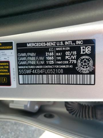 Photo 11 VIN: 55SWF4KB4FU052108 - MERCEDES-BENZ C 300 4MAT 