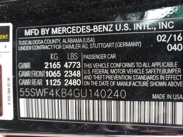 Photo 9 VIN: 55SWF4KB4GU140240 - MERCEDES-BENZ C 300 4MAT 