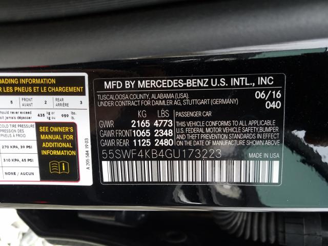 Photo 9 VIN: 55SWF4KB4GU173223 - MERCEDES-BENZ C 300 4MAT 