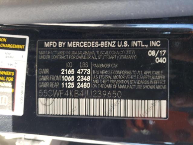 Photo 9 VIN: 55SWF4KB4JU239650 - MERCEDES-BENZ C 300 4MAT 