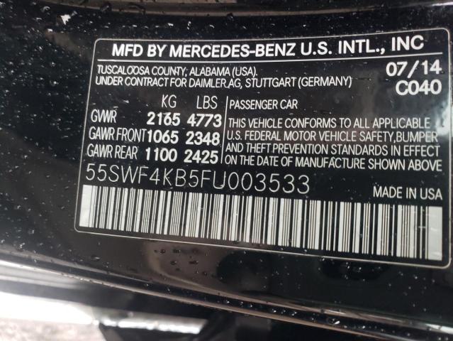 Photo 12 VIN: 55SWF4KB5FU003533 - MERCEDES-BENZ C-CLASS 