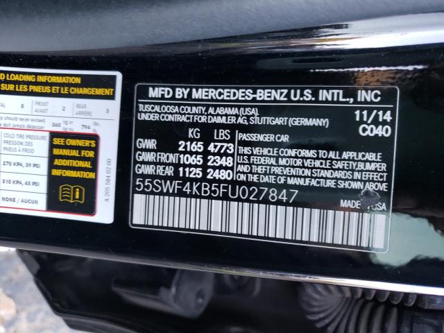 Photo 9 VIN: 55SWF4KB5FU027847 - MERCEDES-BENZ C 300 4MAT 