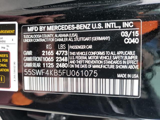 Photo 11 VIN: 55SWF4KB5FU061075 - MERCEDES-BENZ C 300 4MAT 