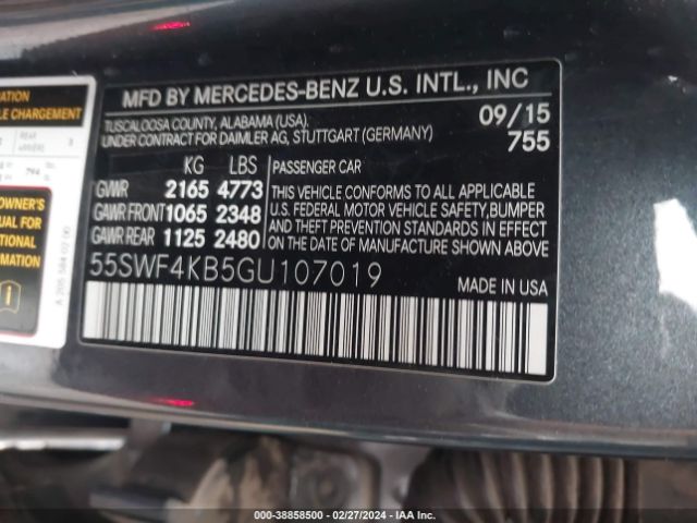 Photo 8 VIN: 55SWF4KB5GU107019 - MERCEDES-BENZ C 300 