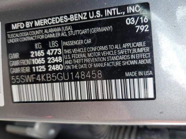 Photo 11 VIN: 55SWF4KB5GU148458 - MERCEDES-BENZ C 300 4MAT 