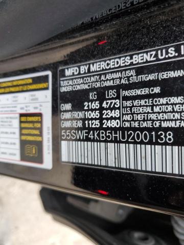 Photo 11 VIN: 55SWF4KB5HU200138 - MERCEDES-BENZ C-CLASS 