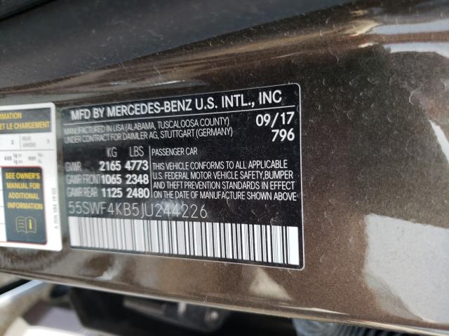 Photo 9 VIN: 55SWF4KB5JU244226 - MERCEDES-BENZ C 300 4MAT 