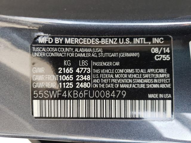 Photo 9 VIN: 55SWF4KB6FU008479 - MERCEDES-BENZ C 300 4MAT 