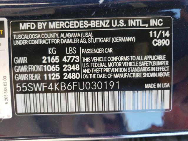 Photo 9 VIN: 55SWF4KB6FU030191 - MERCEDES-BENZ C300 