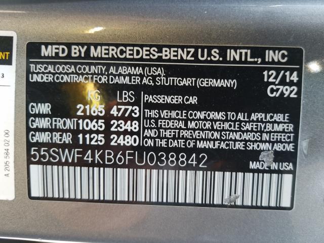 Photo 9 VIN: 55SWF4KB6FU038842 - MERCEDES-BENZ C300 4MATI 