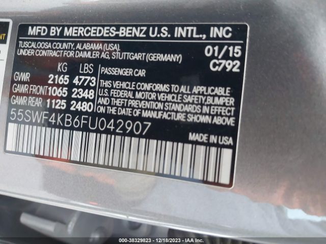 Photo 8 VIN: 55SWF4KB6FU042907 - MERCEDES-BENZ C 300 