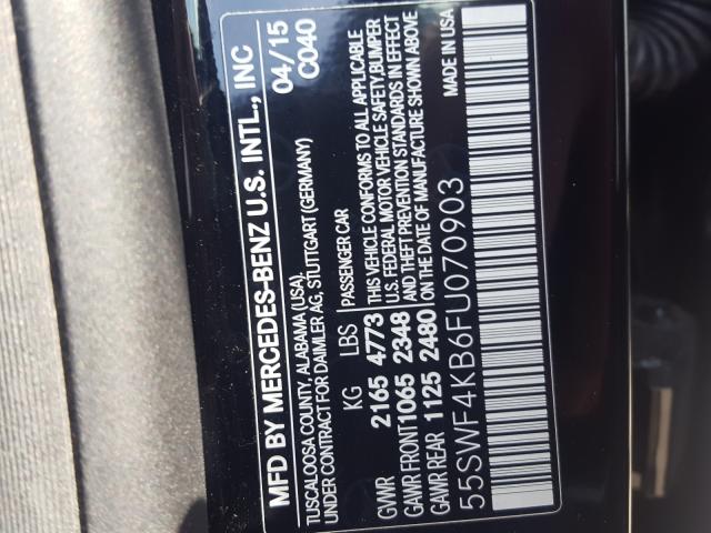 Photo 9 VIN: 55SWF4KB6FU070903 - MERCEDES-BENZ C 300 4MAT 